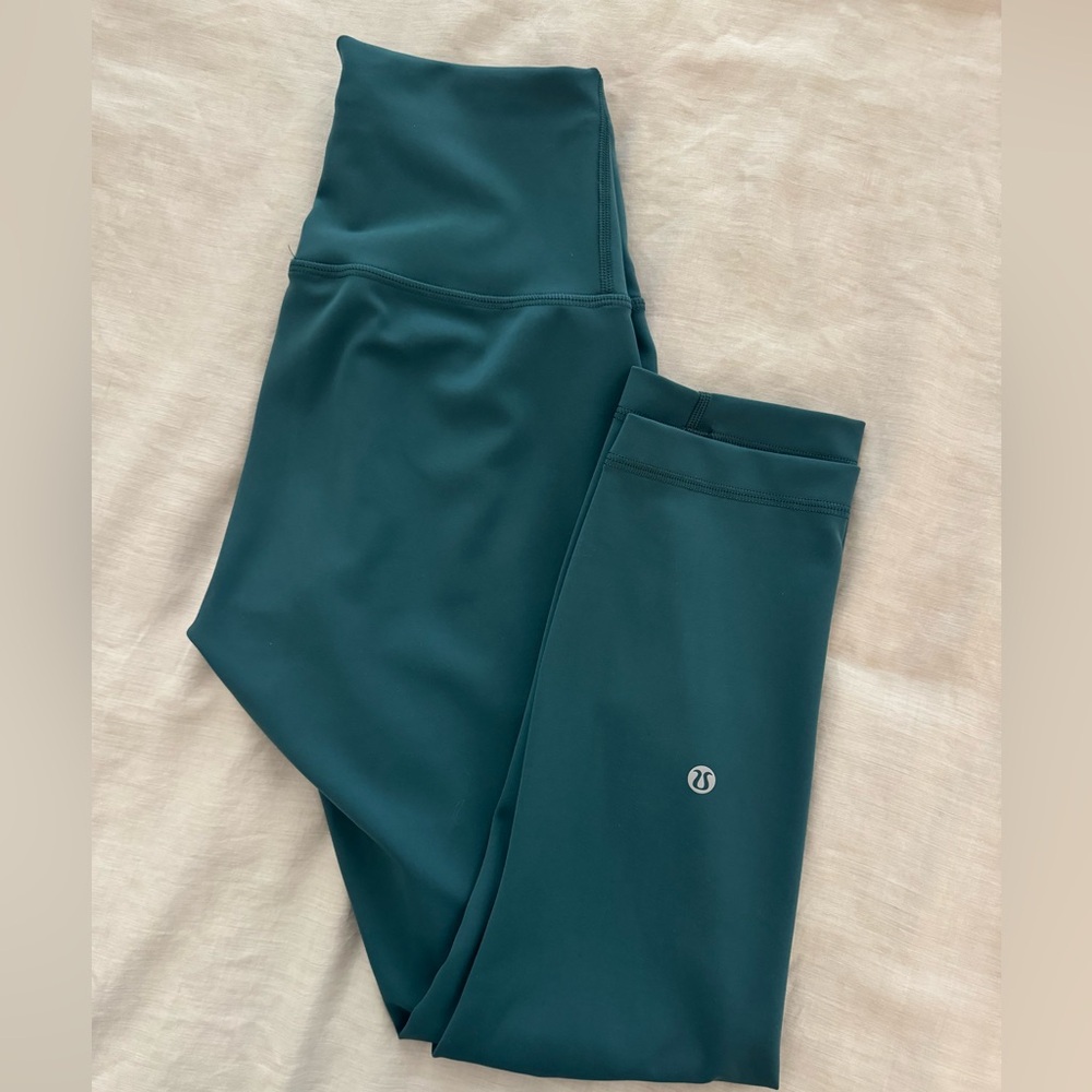 Teal lulu leggings - excellent condition!